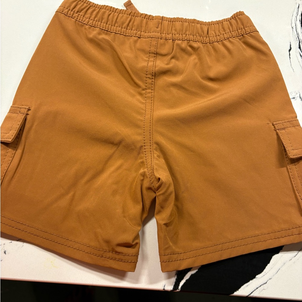 Cat & Jack Rust Orange Cargo Swim Shorts